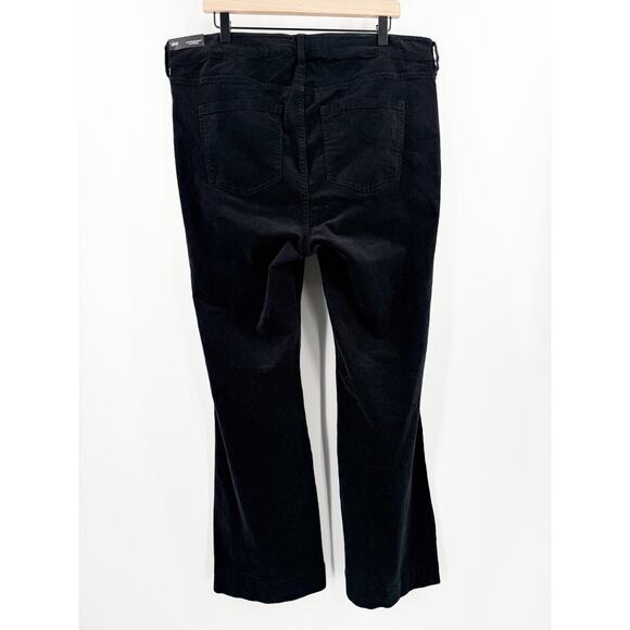 LIVERPOOL Hannah Flare Corduroy Pants Size 18W Onyx Black Stretch Plus Curvy NWT - Picture 3 of 16